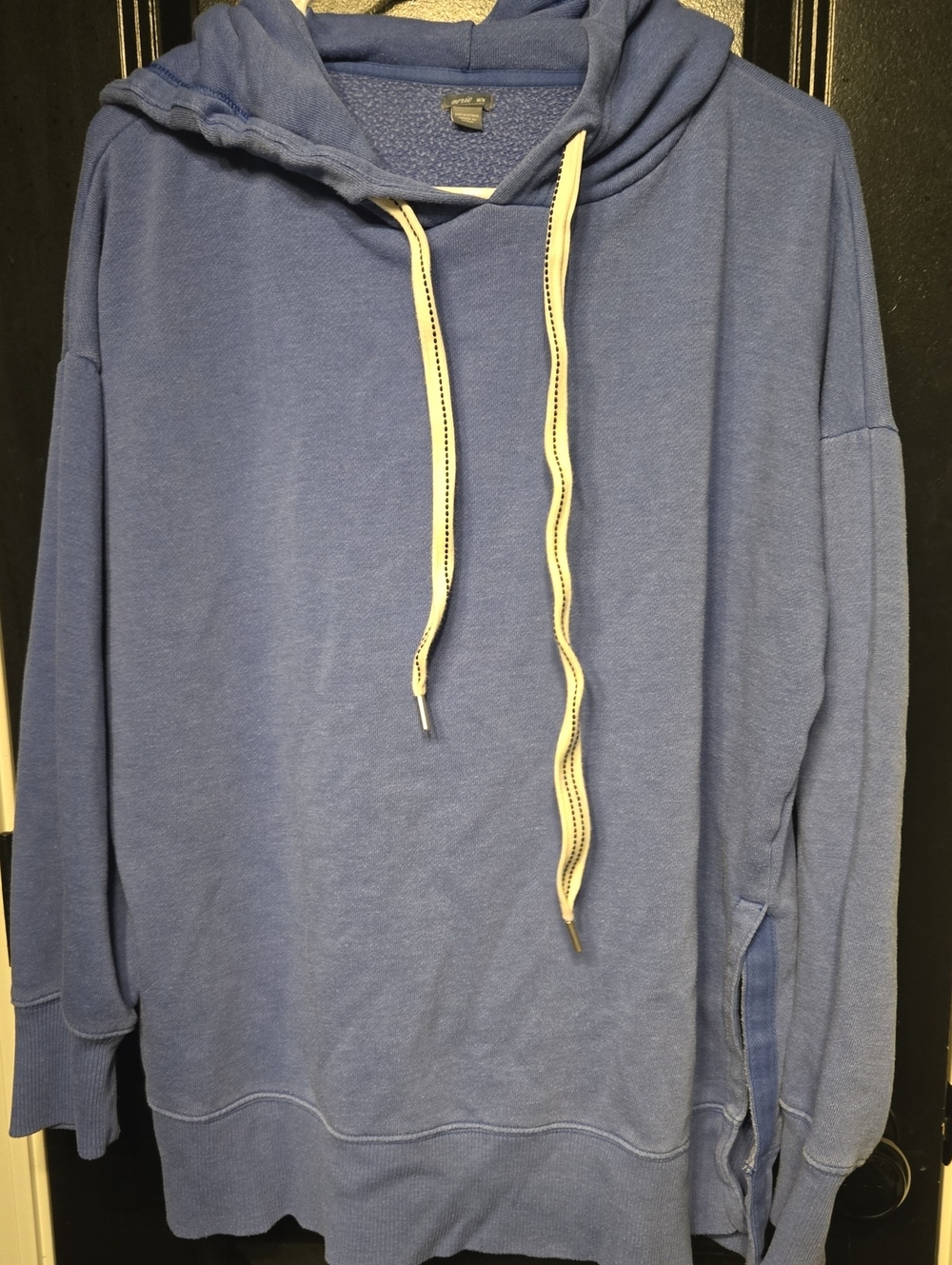 aerie Blue Pullover Hoodie with Contrast Drawstrings